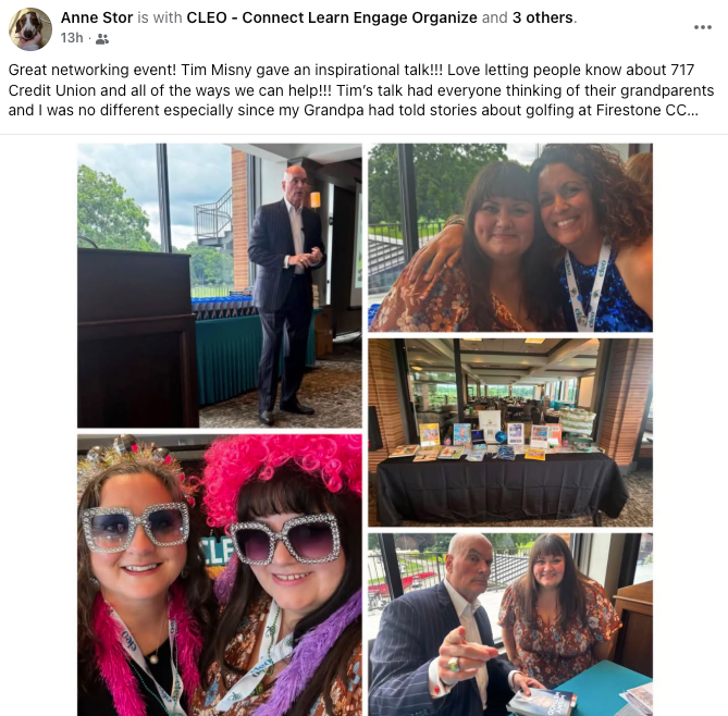 Attendee social media post 4 after Tim Misny event