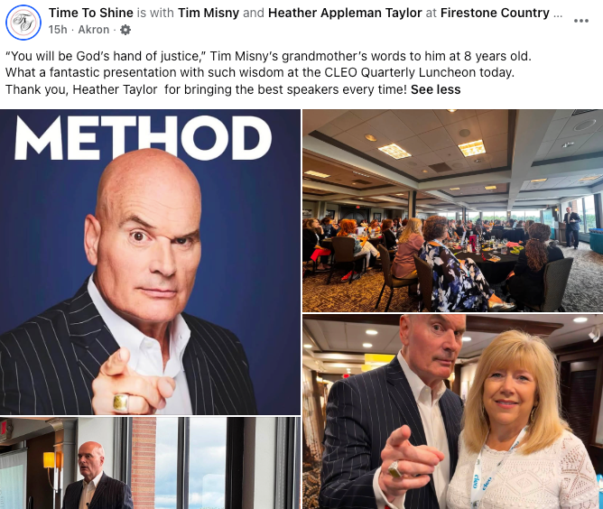 Attendee social media post 6 after Tim Misny event