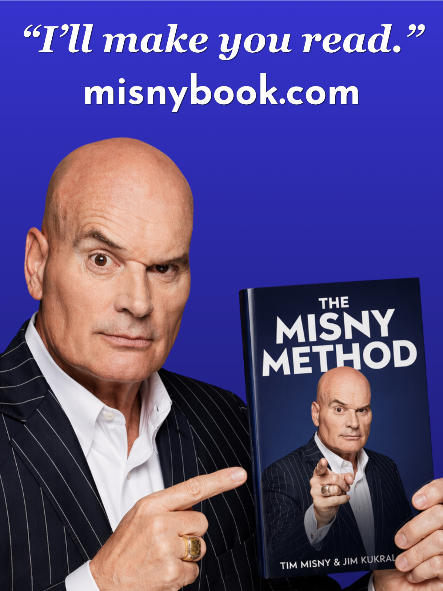 Promotional banner with Tim Misny, The Misny Method, and misnybook.com