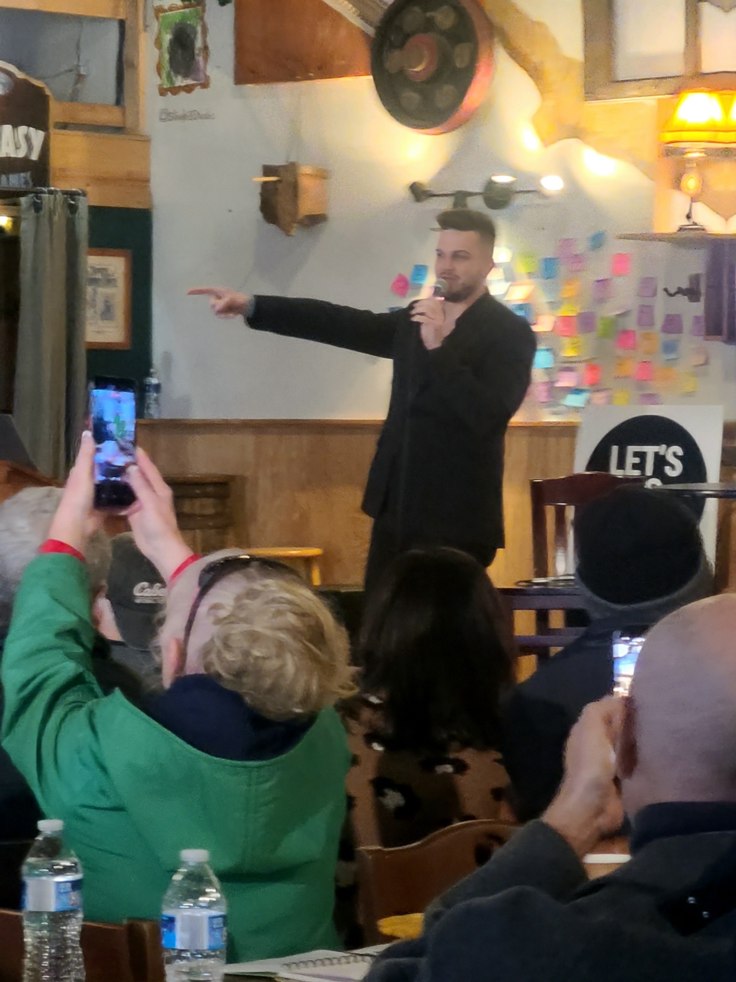 Crowd recording the moment