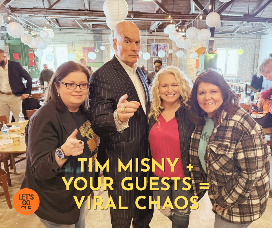 Tim Misny with audience members